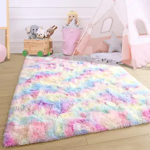 Area rug, rainbow soft carpet, children's playroom, boy and girl room, indoor decor carpet, gift giving, suitable for bedroom, office, kitchen living room, holiday decor, home decor.