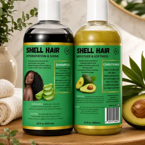 Shell Hair Shampoo and Conditioner_Moiture and Softness