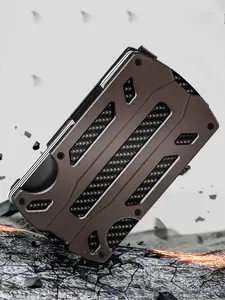 Men's Business Minimalist Carbon Fiber Pattern Wallet, Slim Tactical Wallet with Money Clip & Credit Card Holder, Anti Theft Wallet, Business Style Wallet