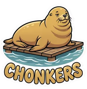 Chonkers Sea Lion Vinyl Sticker