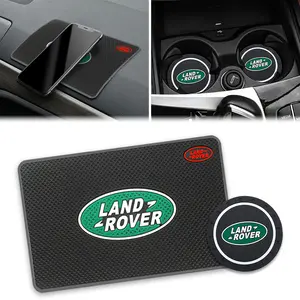 Car Coaster Water Cup Slot Non-Slip Mat Dashboard Sticky PVC Anti-Slip Pad Interior Auto Accessories For Land Rover Defender Discovery 3 4 5 Range Rover L322 L405 Freelander Evoque SV SVR Velar