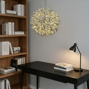 USB Plug Modern Aluminum Wire Globe Light Bulb, 8 Modes LED Strip (warm/color), Hook Included, High-End Decorative Lamp for Office, Bedroom, Living Room