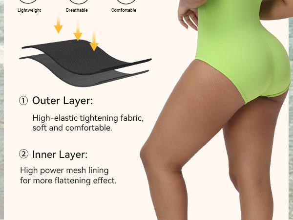 SHAPSHE Women's One Piece Tummy Control Swimsuit Full Coverage Bathing Suit Ruched Modest V Neck Shapewear Swimwear