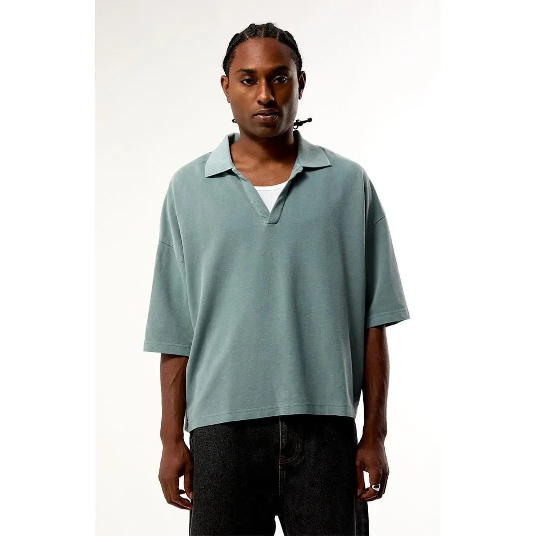 Pacsun Men's Blue Solid Polo Shirt