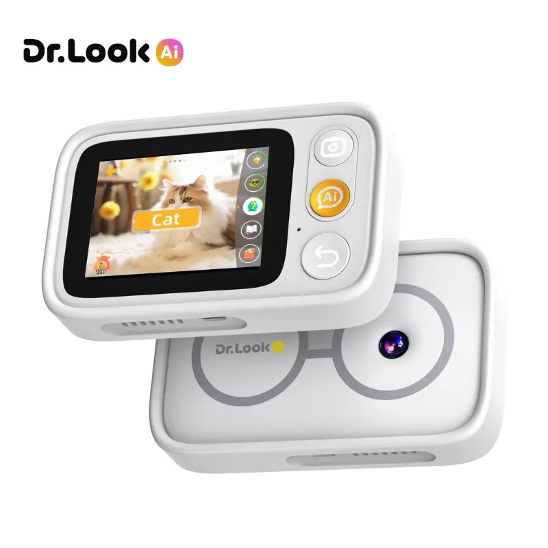 AI Learning Kids Camera Toy  Snap & Learn  Digital Photo Camera with AI Object Recognition, Voice Chat Tutors, Low-Blue-Light Screen, 4G & WiFi,3-12 Age Birthday Gift