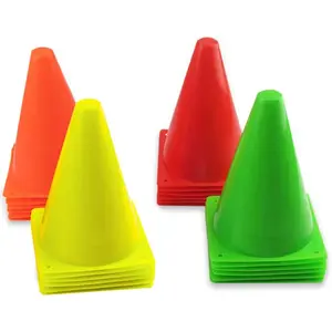 7 Inch Plastic Traffic Cones   Agility Marker Cone for Soccer, Skating, Football, Basketball, Indoor and Outdoor