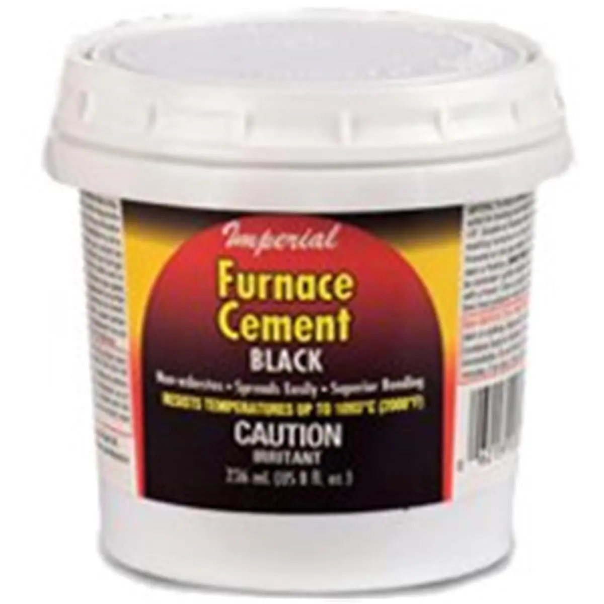 212 MAIN Imperial Manufacturing KK0077-A 8 Oz. Black Furnace Cement, Heat Resistant, Furnace Seal, Metal Bonds
