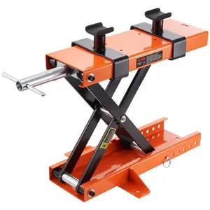 VEVOR Motorcycle Lift, 500 kg Motorcycle Center Scissor Lift Jack with Saddle Safety Pin, Steel Motorcycle Jack Hoist Stand for Street Bikes, Cruiser Bikes, Touring Motorcycles