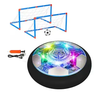 Hover Soccer Ball Set, Indoor Soccer Ball 4 in 1 Rechargeable Air Power Soccer with LED Lights and Foam Bumper Protection Gifts for Boys Girls 3 4 5 6 7 8-12 Year Old Kids