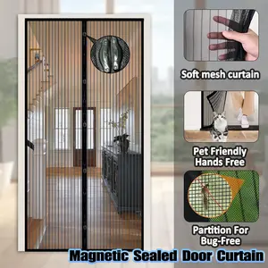 Magnetic Screen Door | Magnetic Closure Hands-Free Mesh Partition, Self Sealing, Easy Assemble, Fine Mesh Keeps Bugs Out, Suitable for Doors