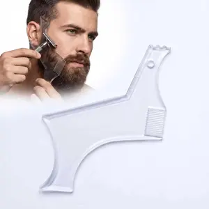 Beard Shaping & Styling Tool with Comb – Clear Line-Up Guide for Jaw, Cheek, and Neck Lines, Works with Razors and Trimmers Handy Sideburns