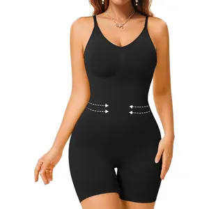 SHAPEFIRST Women Compression Bodysuits Shapewear Tops Tummy Control Body Shaper Spaghetti Strap Camisole Jumpsuit