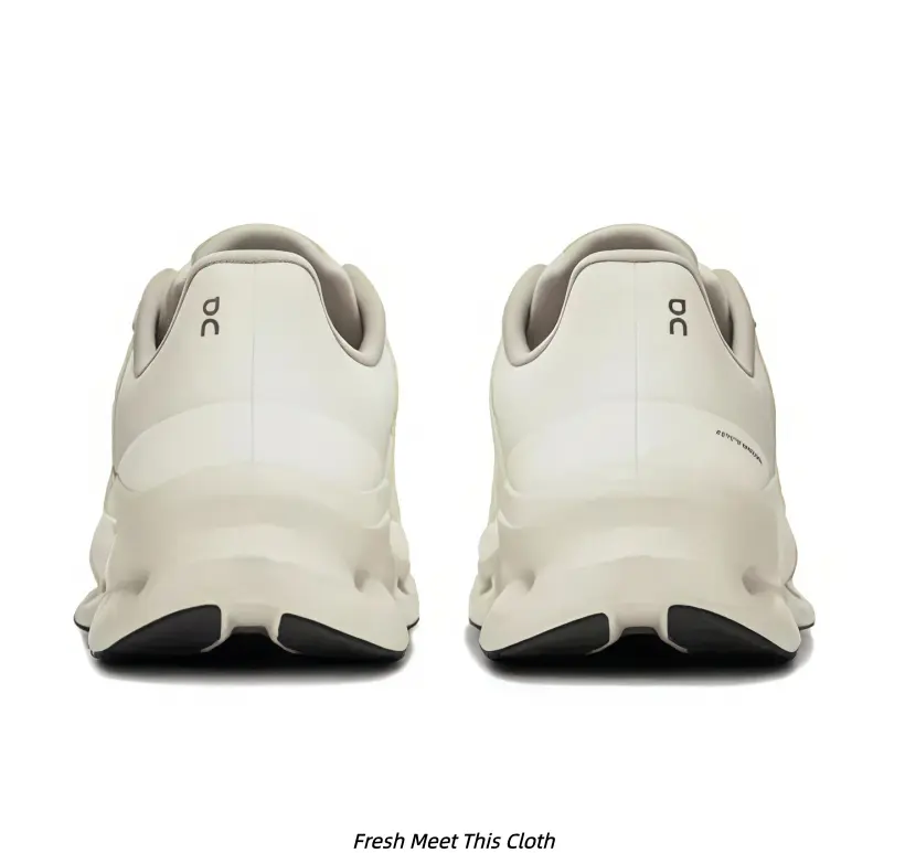 Pure White Wave Hollow Cushioned Sneakers Breathable Upper Non Slip Daily Jogging Shoes For Men Women