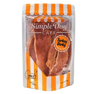 Premium Turkey Jerky for dogs by Simple Dog Café - Single Ingredient Treats, 100% USA Sourced & Made, Rich in Lean Protein, Hypoallergenic, Human-Grade, Hand-Made, Small Batch, Good for Training, Food for Dogs, 6oz All Natural Dehydrated Jerky Treats