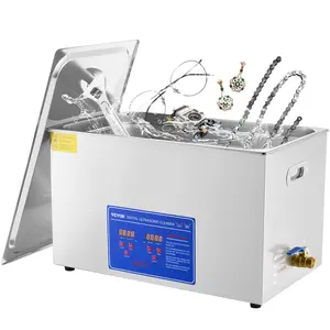 【FathersDayGift】 VEVOR Professional Ultrasonic Cleaner, 30 L Ultrasonic Jewelry Cleaner with Digital Timer & Heater, Stainless Steel Industrial Sonic Cleaner 40kHz for Glasses, Watches, Rings, Small Parts