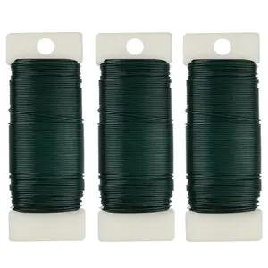 Floral Wire 118 Yards Green Florist Wires, Flexible Green Wire for Crafts, Christmas Wreaths Tree, Garland and Floral Flower Arrangements, 22 Gauge
