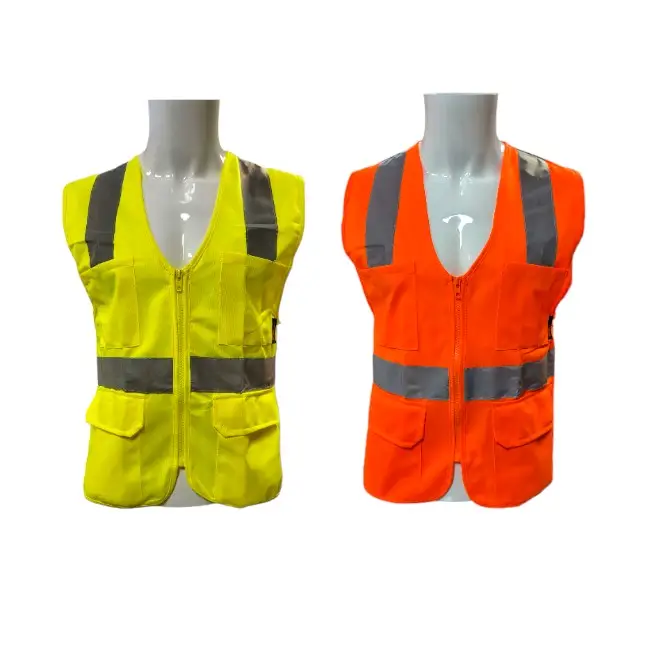 Class 2 High Visibility Safety Vest Mesh In The Back