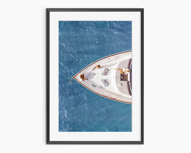 Artistic Boat Graphic Photography Prints - Museum-Quality Unframed Photo Paper Wall Art, 11x17,12x18,16x24 Multi-Size, High Color Fastness, Long-Lasting Modern Home Decor for Kid Room