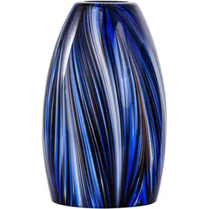 Oval Glass Lamp Shade Only Art Glass Lamp Covers Light Fixture Replacement for Kitchen  Mini pendant Ceiling Lights Chandelier Hand Blown Glass Shade Replacement (Brown and Blue)