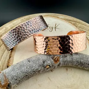 Hammered Copper Cuff Bracelet – Oxidized or Shiny Finish
