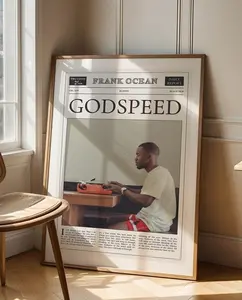 [Sale Up To 50%][No frame, Free Ship] Frank Ocean, Godspeed, Blonde | Retro, Rap RnB Hip Hop Music Album Cover, Vintage, Wall Print Art, Dorm Room Decor, Gift for Him