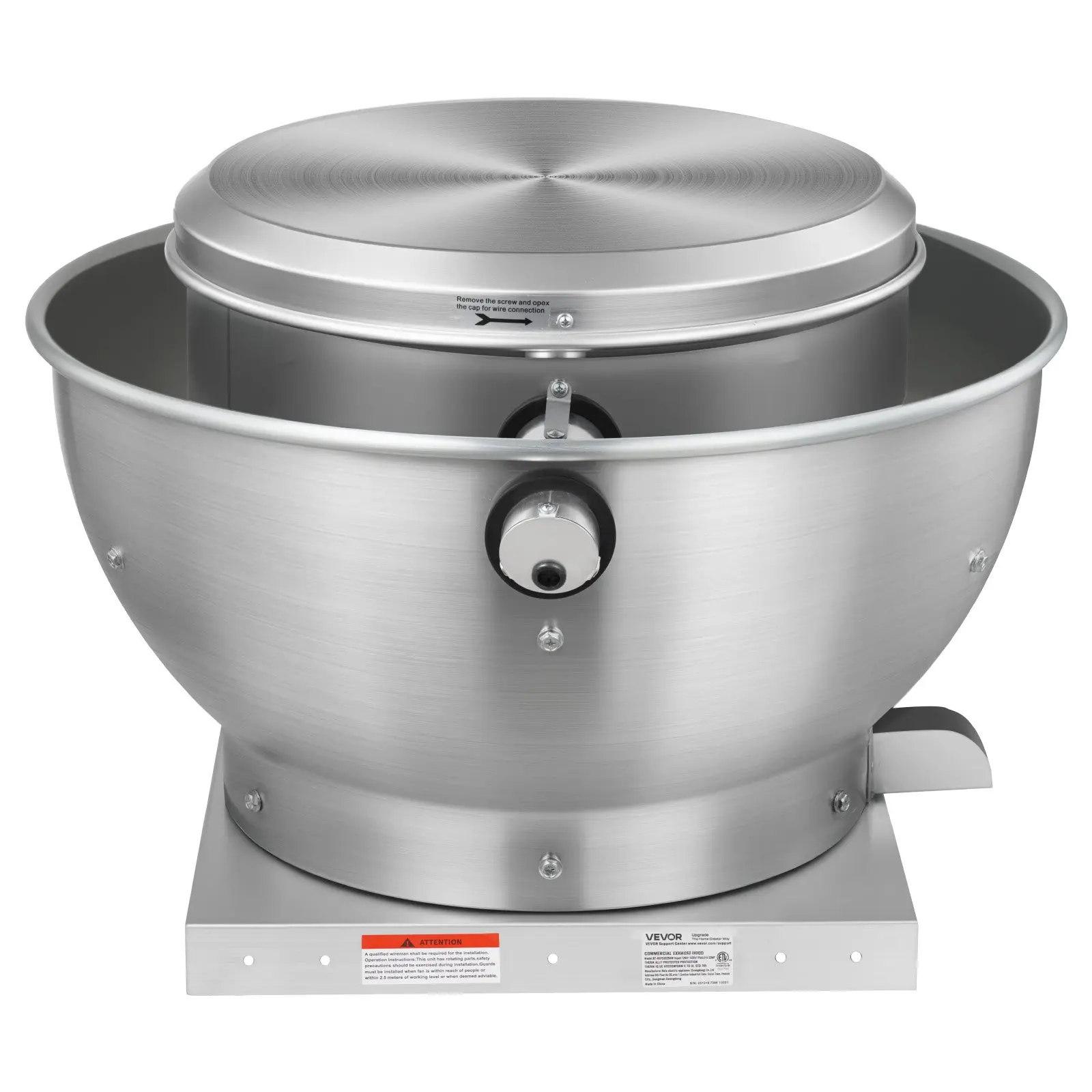 VEVOR Commercial Kitchen Ventilation Fan, 1136 CFM Direct Drive Blower Exhaust Hood Vent, 0.33HP 250W High Speed Low Noise Unit, for Restaurants, Agriculture, Blower Exhaust Fan