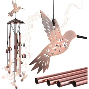 Hummingbird Wind Chimes for Outside Mother's Day Birthday Gifts for Mom Women Metal Wind Chimes Memorial Decor for Outdoor Garden Patio Porch Yard  Decoration