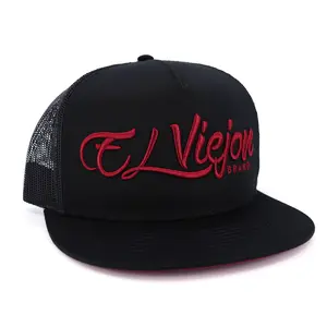 La Original Black flat visor hat