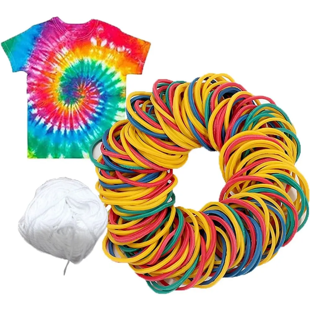 Natural Rubber Bands - 200g Assorted, 0.1in Width, 1.5in Diameter, Smooth Vibrant Versatile, Strong for DIY Art Crafts, Party & Bank Use