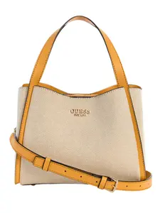 GUESS Female Nicolette Canvas Small Girlfriend Satchel