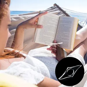 Acrylic Thumb Book Page Holder One Handed Reading Ring Clear Page Spreader Book Accessories Gift for Readers BookTok Essentials