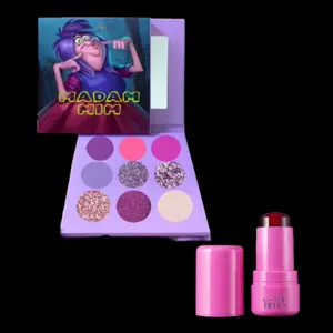 Gothic Hippies Madam Mim Eyeshadow Palette & Jelly Lip & Cheek Tint Set Vibrant Colors for Halloween Makeup Look