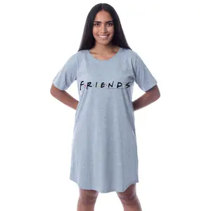 Friends TV Show Womens' Classic Logo Nightgown Sleep Pajama Shirt