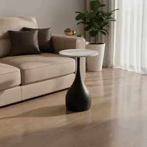 Freestanding Round End Table 55cm Tall for Living Room Bedroom Indoor Use home essentials