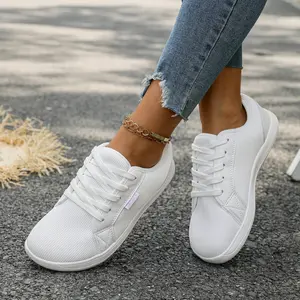 Men & Women’s Minimalist Knit Wide Barefoot Sneakers - Zero Drop Sole, Lace-Up Design for Comfortable Casual Running & Walking Training Training Footwear Footwear