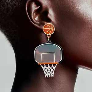 Buzzer Beaters Earrings, Basketball Earrings, Statement Earrings, All Star Weekend, Novelty Jewelry