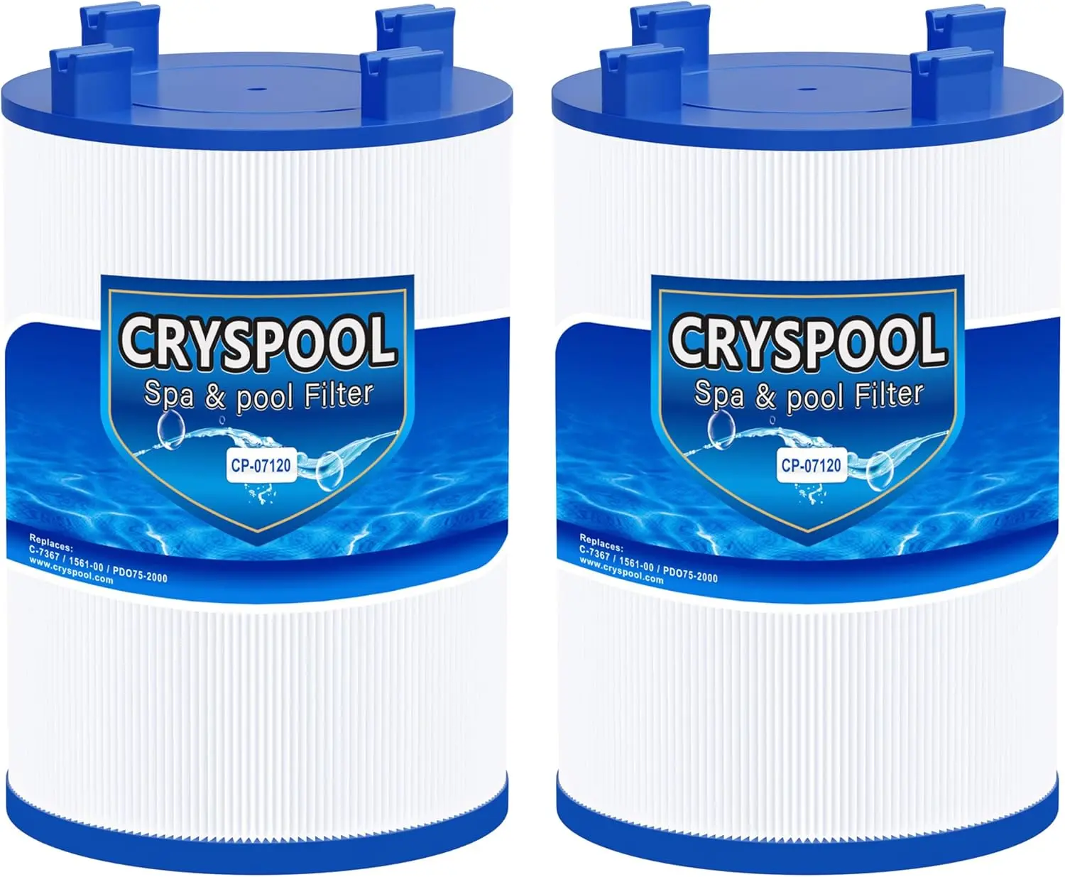 SpaFilter Compatible with PD075-2000, C-7367, Dimension One 1561-00, FC-3059, 70759, AK-60035, Cryspool 75 Sq. Ft Spa Filter Cartridge, 2 Pack