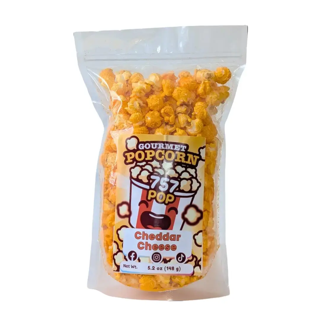 Gourmet Cheddar Cheese Popcorn – Savory Snack, Fresh Popped, Made in Virginia, Movie Night Treat, Party Snack, Gift Idea