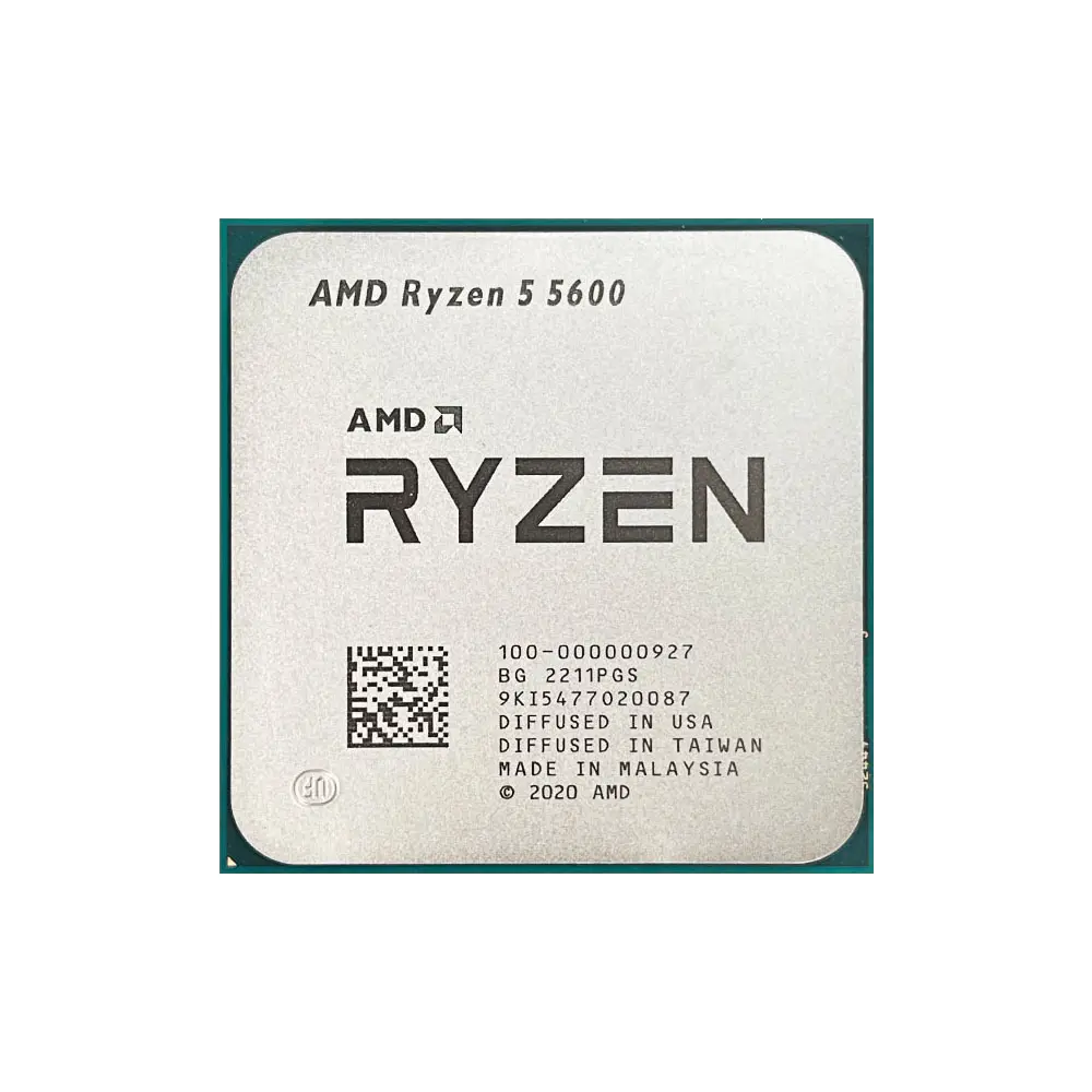 AMD Ryzen 5 5600 CPU AMD R5 5600 Processor 4.4GHz 6-Core 12-Thread 32MB Cache Socket AM4 Desktop PC Gaming CPU