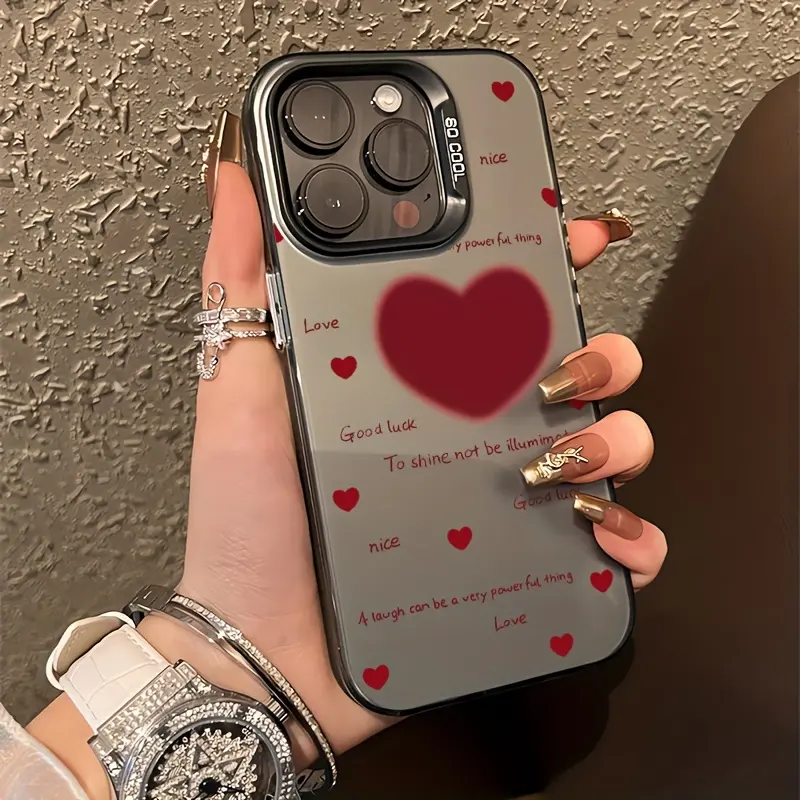 Fortune Love phone case, also compatible with iPhone 11/12/13/14/15/16/17/X/XS/XS Max/XR/7P/8P/16E. With a sweet and cool style, it is the perfect holiday gift for friends, family, or yourself., Accessories, Tpu, Smartphone, Cellphone summerwins