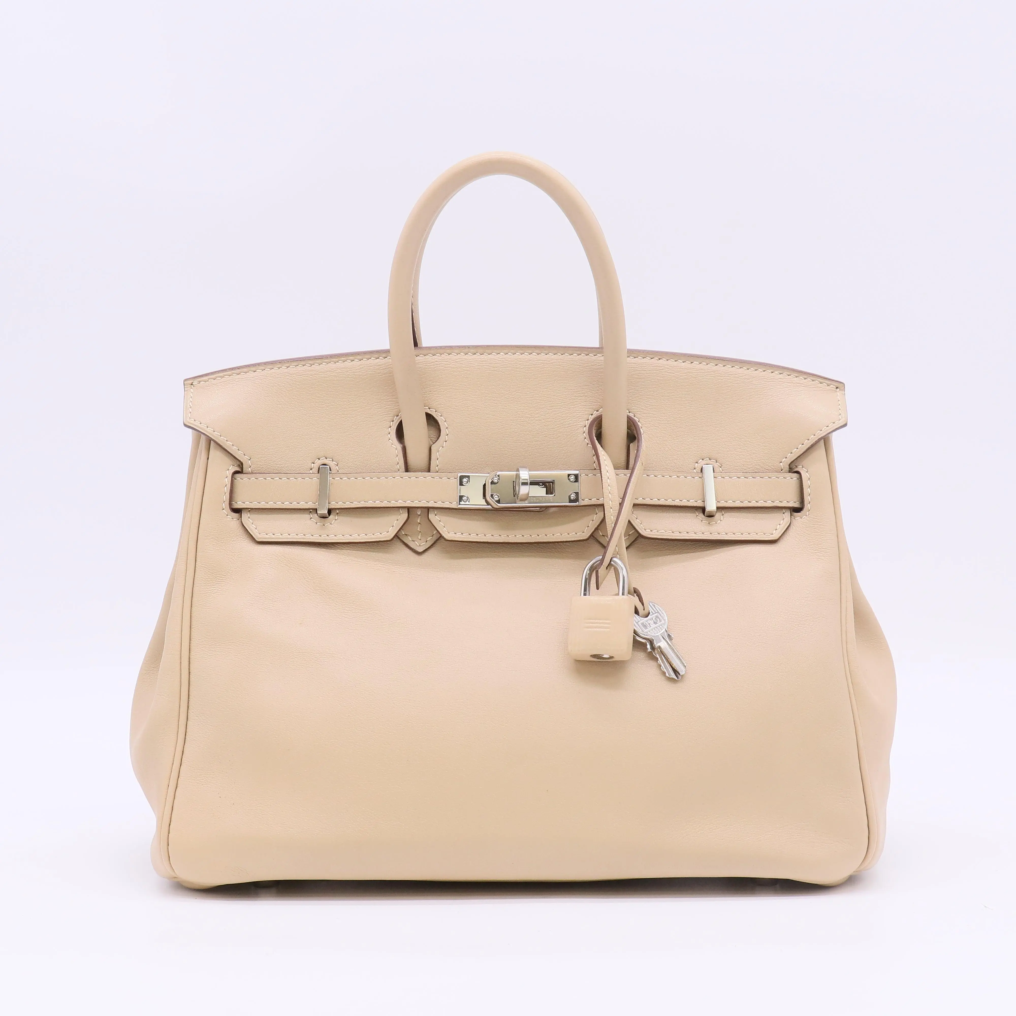 Pre-owned HERMÈS Leather Tote bags Birkin 25 B23782