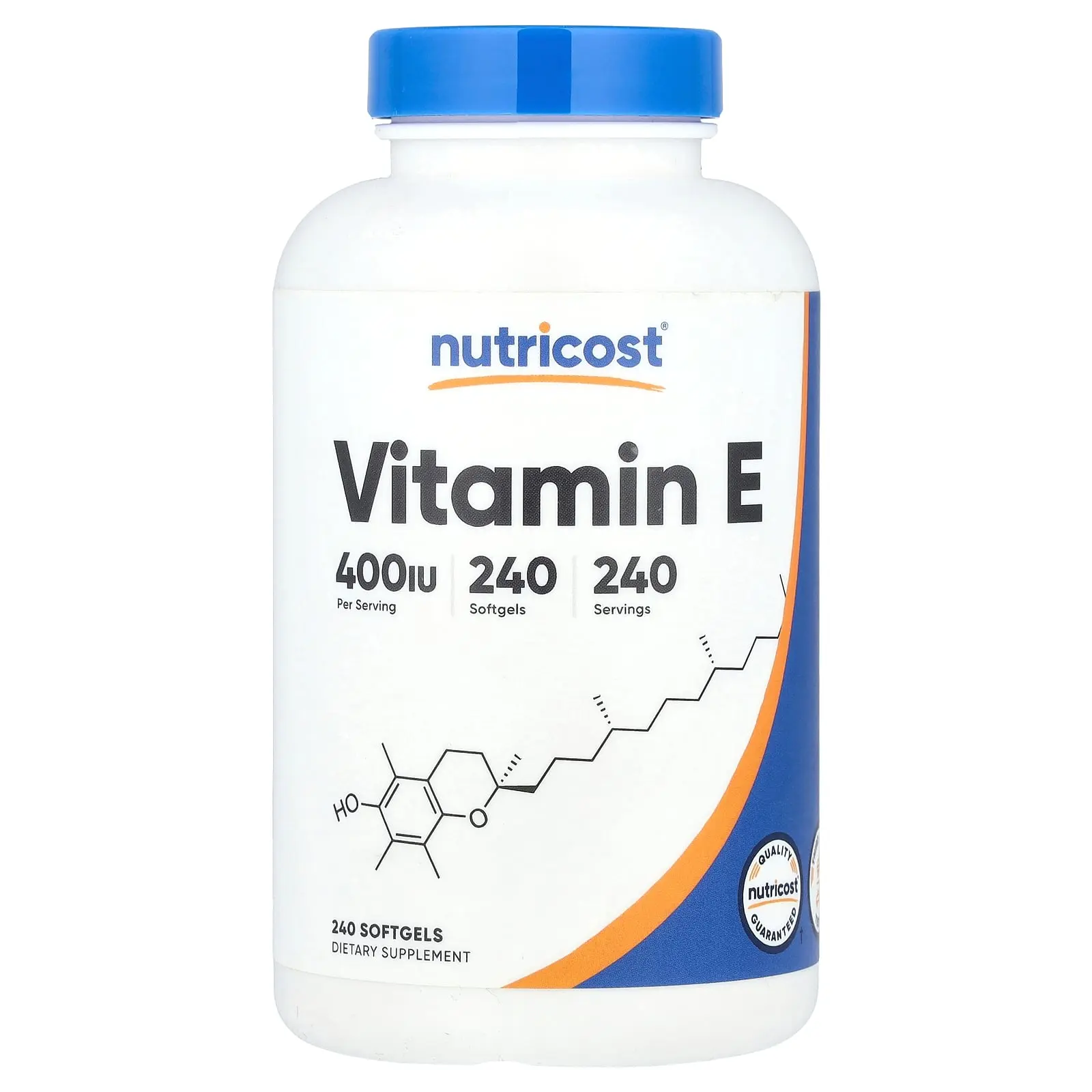 Nutricost Vitamin E, 180 mg (400 IU), 240 Softgels