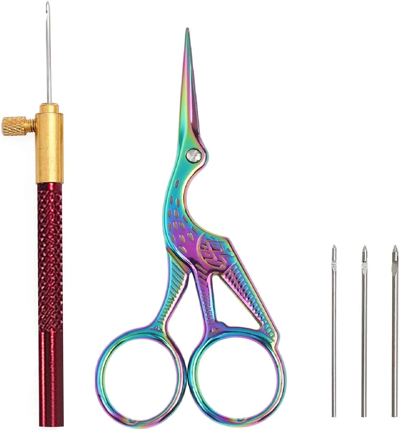 Tambour Hook with 3 , Beginner's Embroidery Kit with , Embroidery Beading Tools for DIY Sewing