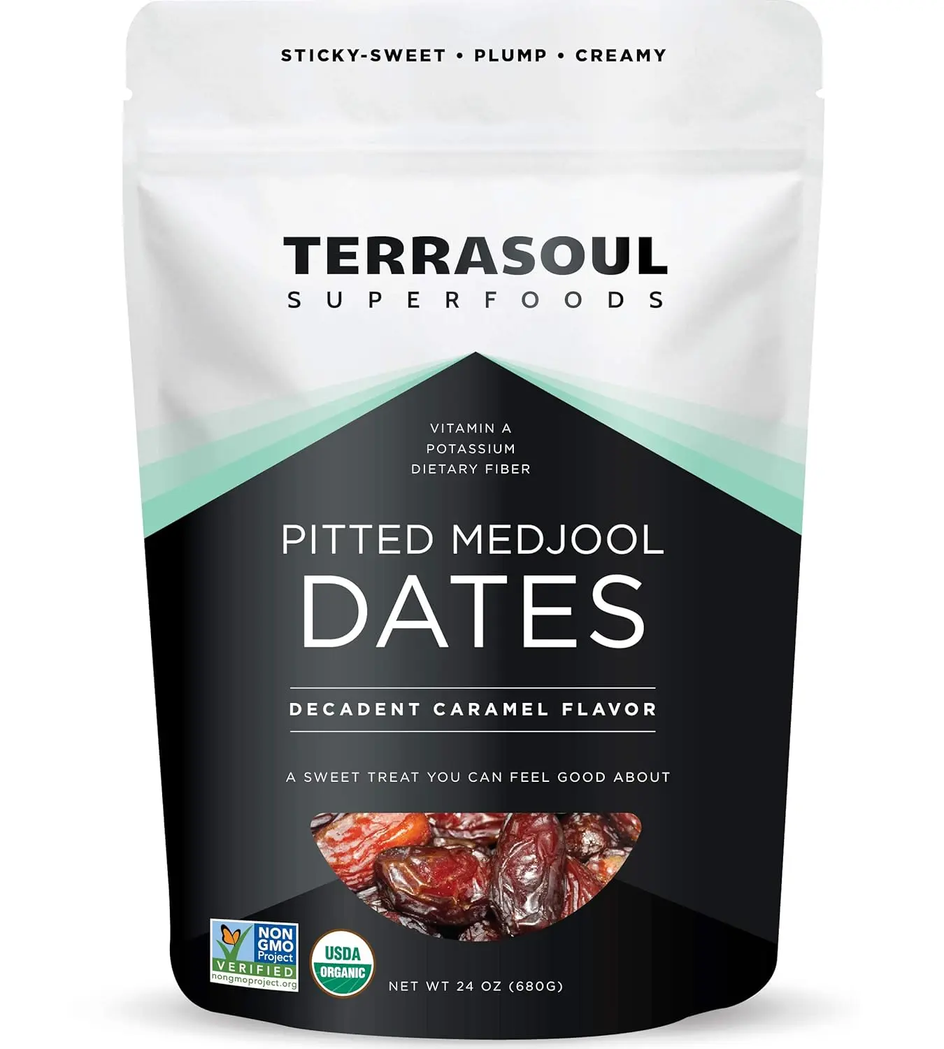 Superfoods Organic Pitted Medjool Dates, 1.5 Lbs - Pits Removed | Soft Chewy Texture | Sweet Caramel Taste