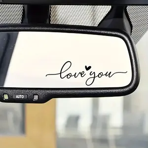 Car Rearview Mirror Sticker, Cute Car Rearview Mirror Decal, Car Exterior Decoration Accessories for Car, Truck, SUV, Cup, Sticker For Cars
