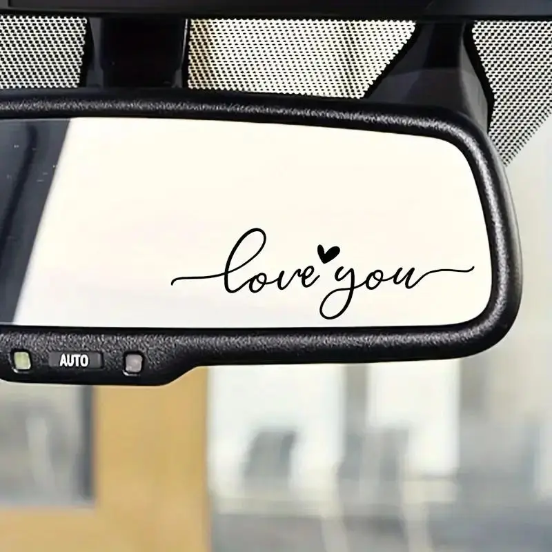 Car Rearview Mirror Sticker, Cute Car Rearview Mirror Decal, Car Exterior Decoration Accessories for Car, Truck, SUV, Cup