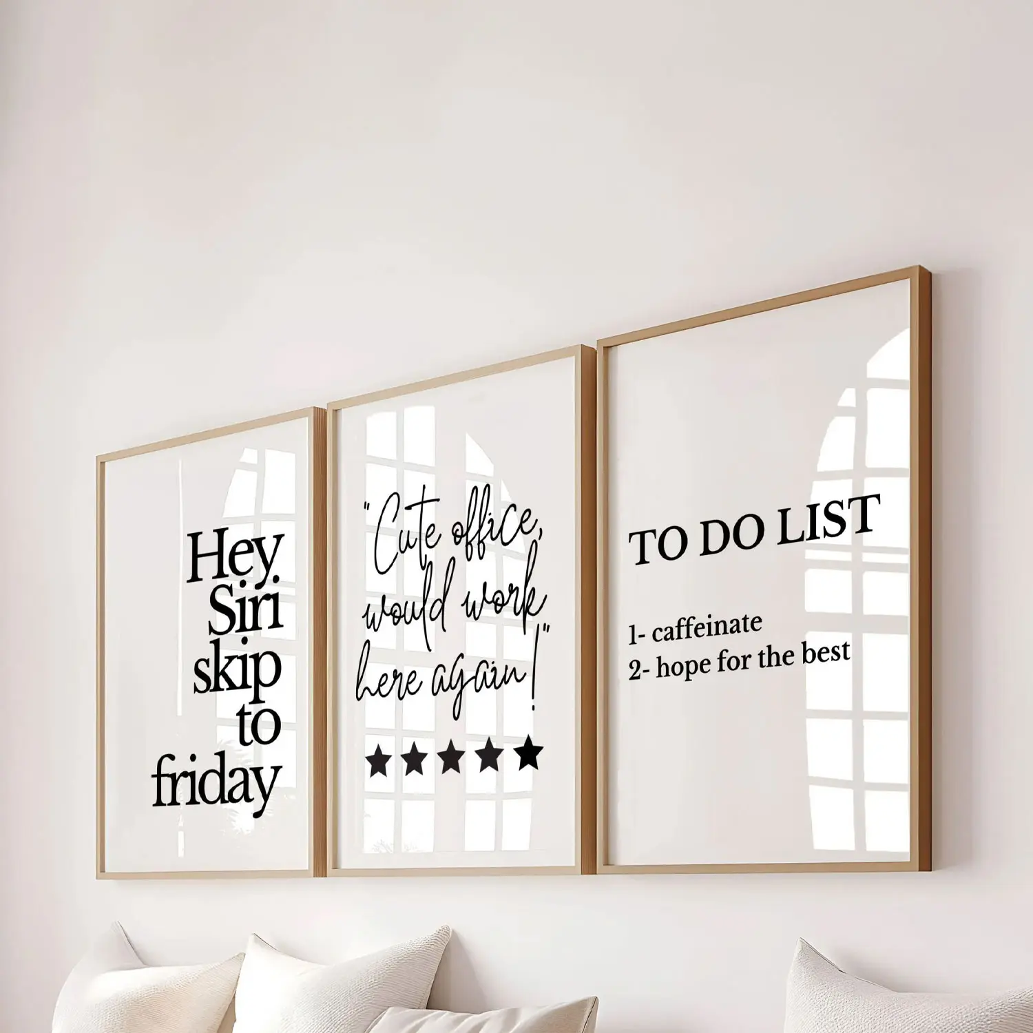 Funny Office Wall Art Set of 3, Sarcastic Quote Posters, Sassy Workplace Decor, Fun Desk Wall Prints
