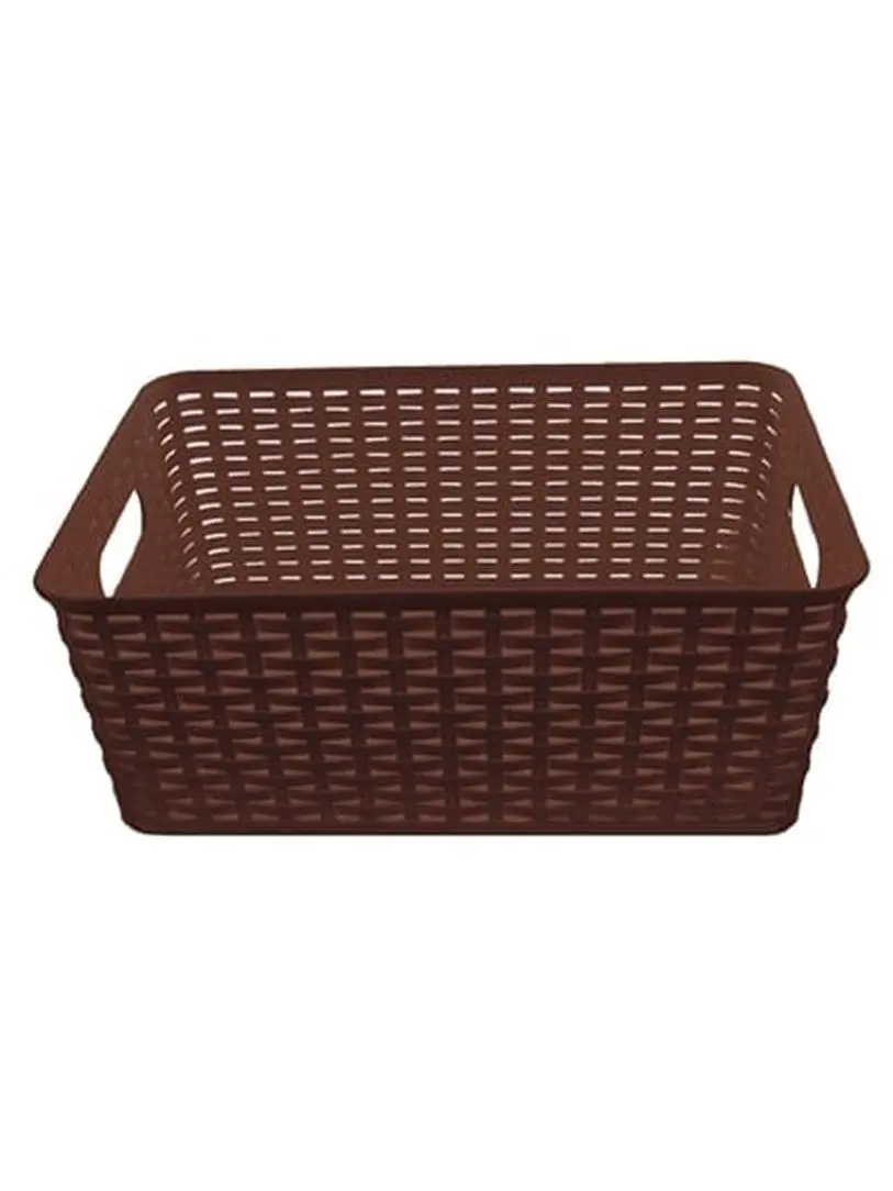 Ybm Home ba425 Plastic Rattan Storage Basket- Medium