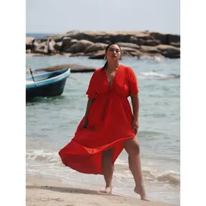 Kori Red Goddess Kaftan Maxi Dress