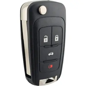 Replacement Key Fob Cover Case fit for Chevy Cruze Equinox Camaro 2010 2011 2012 2013 2014 2015 2016 Impala 14-2017 2018 2019 Malibu Sonic Buick Regal Verano Encore GMC Terrain Key Fob Shell
